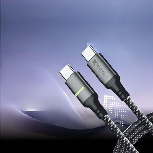 DT-454 100W TYPE-C TO TYPE-C LED FAST CHARGING DATA CABLE