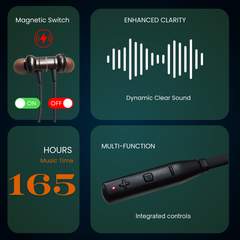 NK-25 Wireless Neckband with 165H Playback