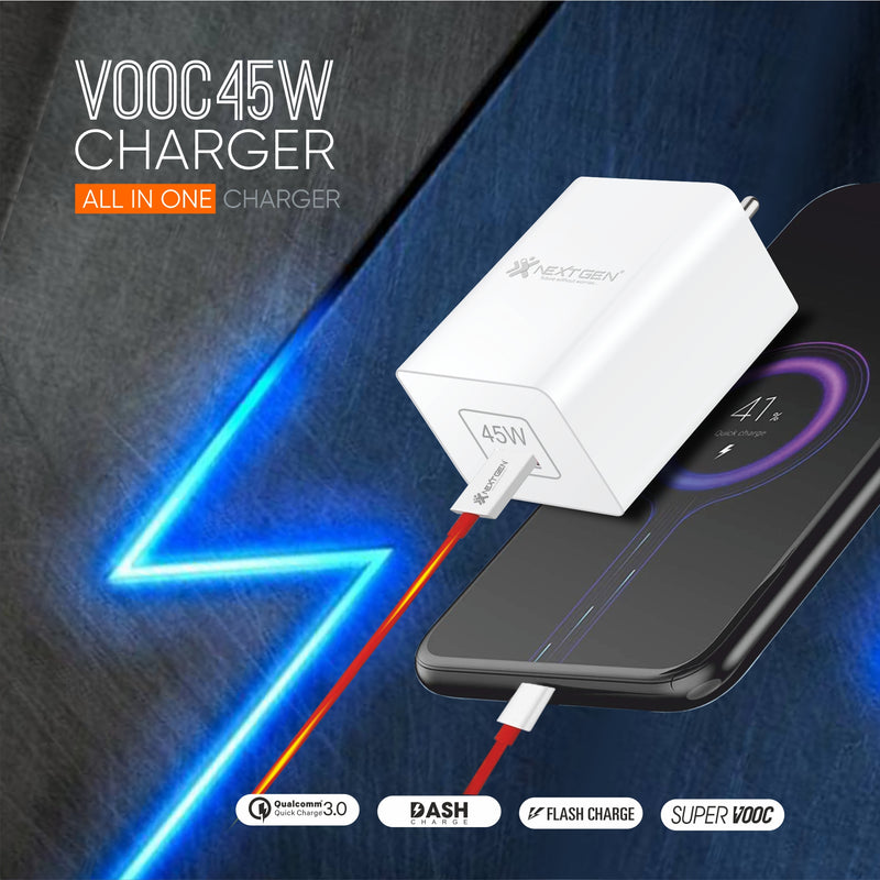 CH 210 45W VOOC Type-C Dash Charging Adapter